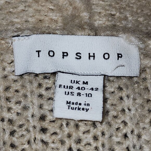 Wool Knit Beige Long Cardigan Sweater With Tie Belt - Picture 9 of 11